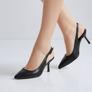 Elegant Black Slingback Heels